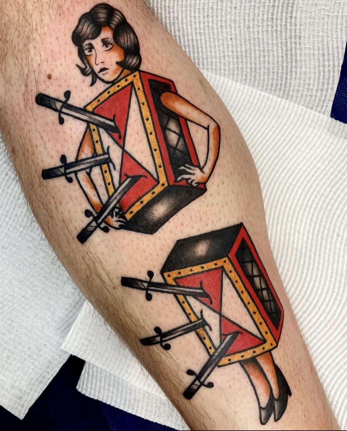 traditional-tattoo-matt4 Image of a wrist with a fresh tattoo of three little stars in fineline style